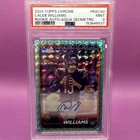 2024 Topps Chrome Caleb Williams AQUA GEOMETRIC Rookie RC Auto 191/199 PSA 9