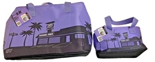 2PC Combo Trader Joe's INSULATED Cooler BAGs  1 Lrg/1 Mini Lavender  8 & 1.5 Gal