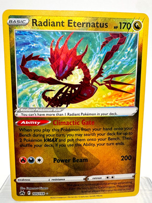 Radiant Eternatus 105/159 Crown Zenith Ultra Rare Holo - Pokemon TCG Card - NM
