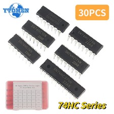 30pcs 74HC Series IC Assortment Kit  74HC595 /573 /393 /00 /30 DIP Logic Chip