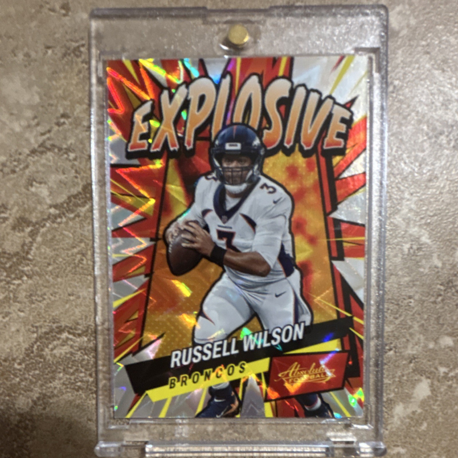 2022 Panini Absolute Explosive Russell Wilson Case Hit SSP Denver Broncos