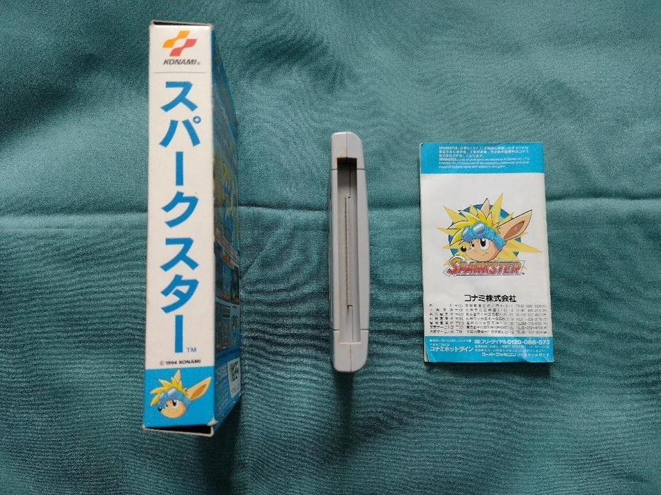Sparkster Super Famicom SNES Japan Box Manual Included Konami Rare - Image 4 of 4