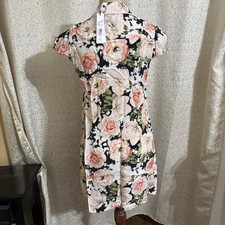 Alice and Olivia Jem Floral Ruffle Cap Sleeve Shirtdress, NWT, Size Small