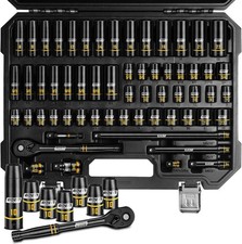38 Drive Impact Socket Set 60pcs Metric 6-22mm Sae 516-34