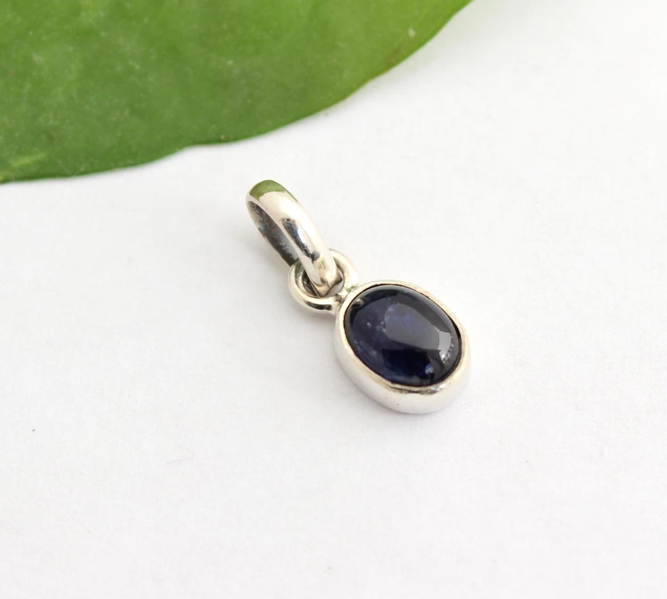 Cianite Rimorchio Prese 925 Argento Pietre Preziose Ovale Blu Dal Nepal Nobile - Immagine 4 di 4