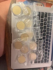 Frcctre 11 Pack Blank Challenge Coins, 40 mm Golden Blank Coins with Acrylic Pro