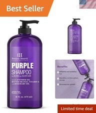 Hydrating Purple Shampoo 16 Fl Oz Neutralizes Brassiness for Shiny Gray Hair