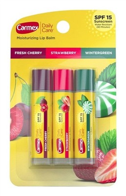 (3 PACK) Carmex Lip Balm Sticks Asst Flavor Spf#15 3 Pack 0.15oz