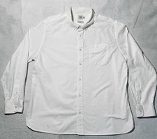 Flint and Tinder Button Down Shirt Mens 2XL White Classic Fit Long Sleeve Oxford