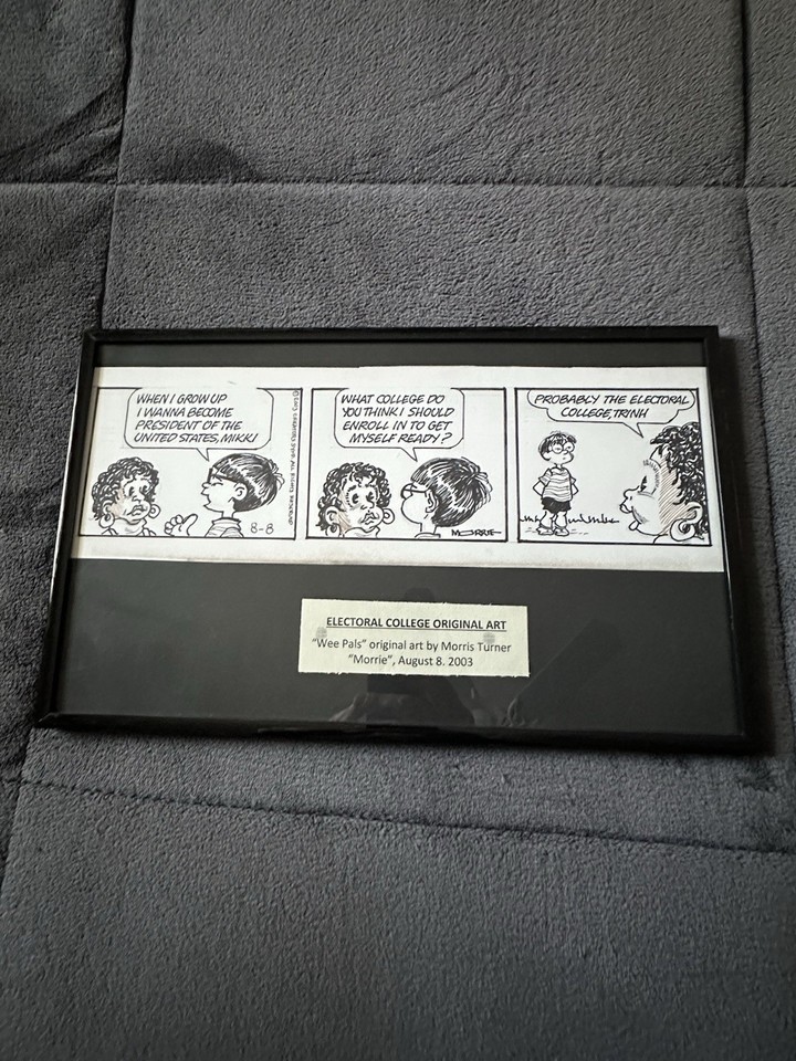 WEE PALS by MORRIE TURNER ORIG. DAILY COMIC STRIP ART-� MORRIE� 2003 Framed???? Comic Art