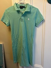 Polo Ralph Lauren Mesh Mini Dress Mint Green Preppy Old Money Minimalist small