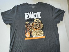 Funko Pop Mens Size XL Star Wars Ewok Crisps Cereal Gray T Shirt