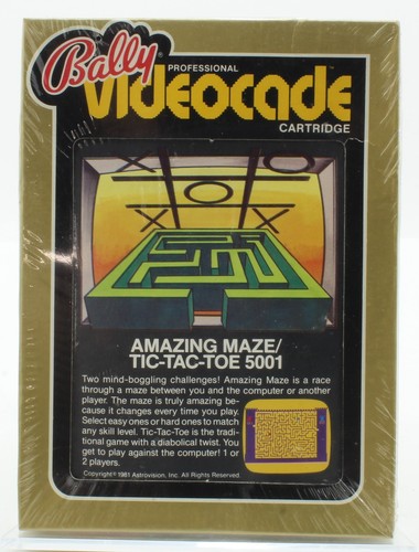 Amazing Maze/Tic-Tac-Toe 5001 Bally Astrocade - Sealed LRT - 1981