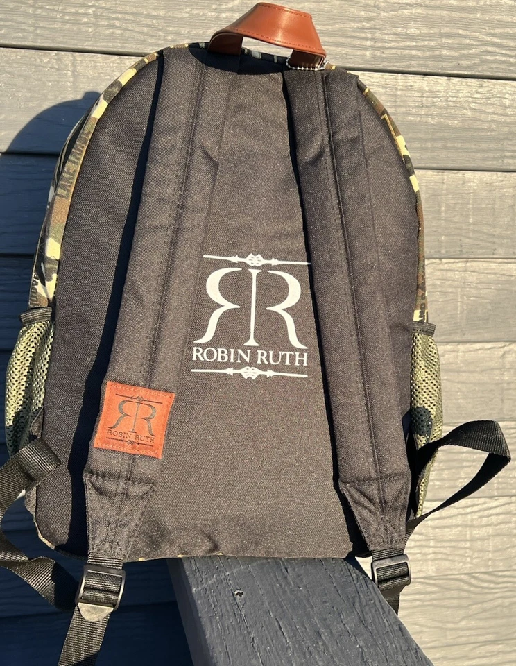 Robin Ruth Лас-Вегас регулируемый рюкзак хлопок холст чувствовать камуфляж новый - Изображение 3 из 3