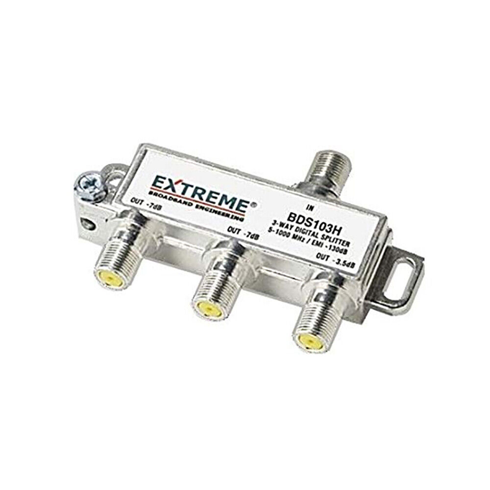 Extreme/Amphenol 3-Way Unbalanced HD Digital 1GHz Coax Cable Spl