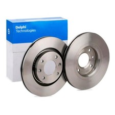 Image of Delphi BG3620 Front Brake Disc Set 266mm Fits Citroen Opel Peugeot Vauxhall