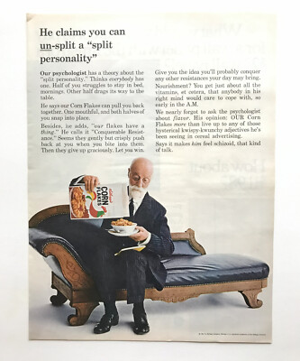 1967 Kellogg's Corn Flakes, U.S. Plywood Paneling Vintage Print Ads