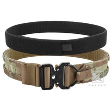 KRYDEX Tactical 1.75inch Heavy Duty Rigger Belt D-ring Quick Release Nylon Camo