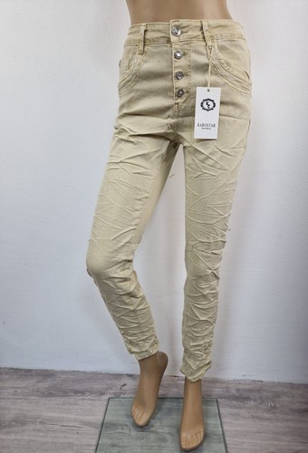 Karostar: TREND Boyfriend Baggy Jeans Hose 4 Farben Knopfleiste Gr. 38 - 48 - Bild 25 von 29