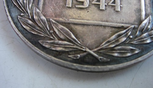 POLISH POLISH RED ARMY WWII 2nd CLASS 1944 MEDAL FIELD OF GLORY, SOLID silver - Picture 5 of 6