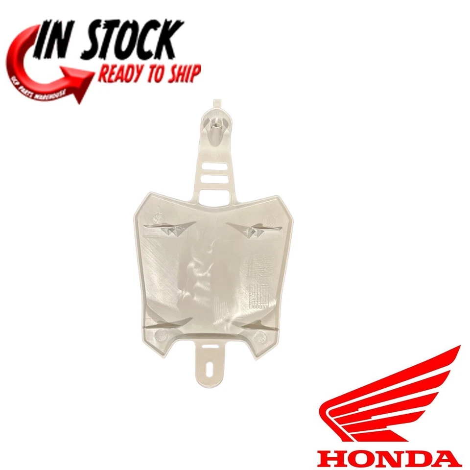 PLACA DE MATRÍCULA DELANTERA HONDA 2013-2024 CRF50F ORIGINAL OEM ROSS BLANCO 61140-GJG-C60ZA Foto 2 de 4