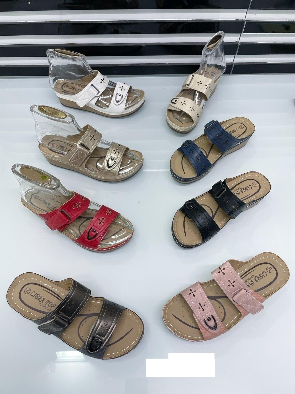 PANTOFOLA D’ORO Sandali donna ciabatte leggere comode ammortizzate punta aperta scarpa estiva taglia uk