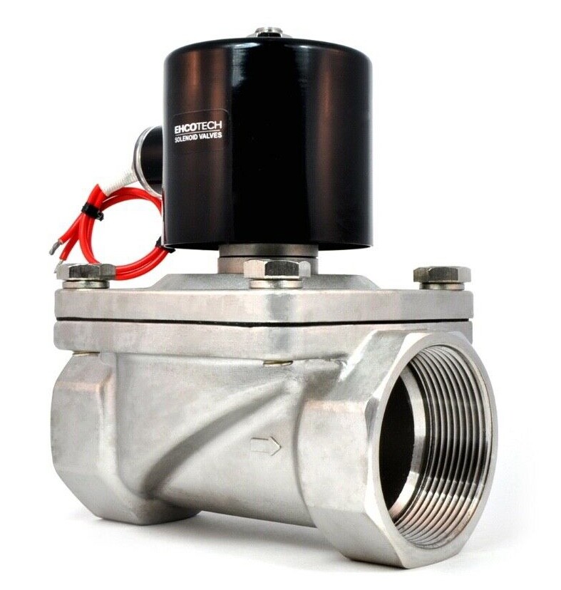 2" NPT 110V / 120V AC Solenoid Valve Stainless/Viton Electric Water Air