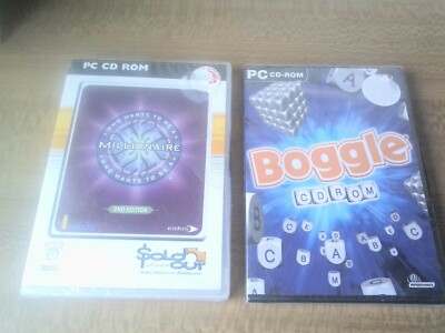 PC Spiel BOGGLE & Wer will Millionär werden 2. Edition - CD Rom Neu Sealed