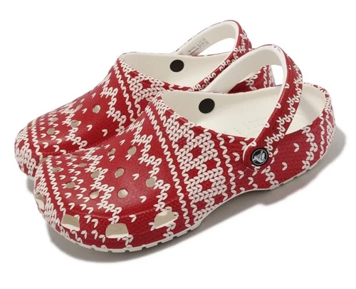 Crocs Adult Classic Holiday Sweater Comfort Clogs Sz. M-2 W-4 NEW 209237-90H
