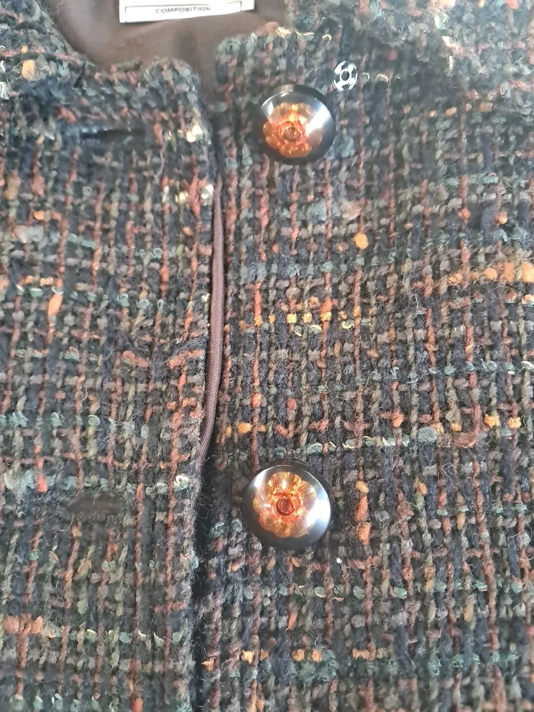 GIACCA CHANEL VINTAGE 98A anni 90 TWEED CC LOGO FR38 WOW!!!