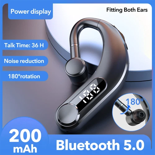 Bluetooth-Sport-Kopfhörer Drahtlose Ohrhörer Ohrbügel Ohrstöpsel Hands - Bild 5 von 12