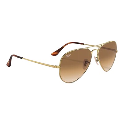 Ray-Ban Aviator Metal II Gold Clear Gradient Brown Sunglasses