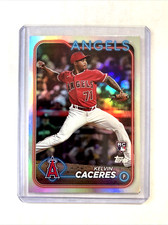 2024 Topps #680- KELVIN CACERES Rainbow Foil Rookie RC SP