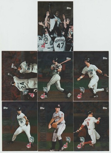 Juego de 7 cartas 1998 Topps "Serie Mundial 1997" Marlins vs. Indios #277-283 - Imagen 2 de 2