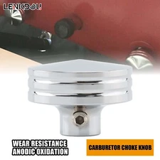 Chrome Carburetor Choke Knob Bolt Cover For Harley Sportster 883 1200 Softail