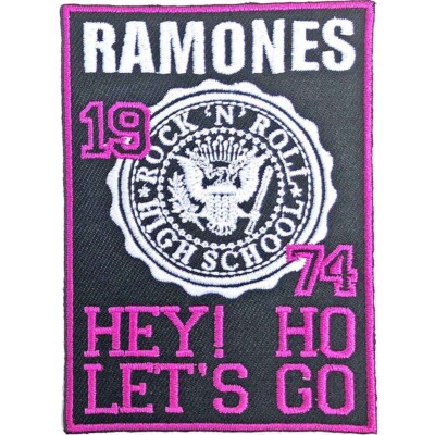 Ramones Rock and Roll High School Woven Iron Or Sew On Official Patch