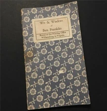 Vtg WIT & WISDOM of Benjamin Franklin Peter Pauper Press Book Joseph Crawhall