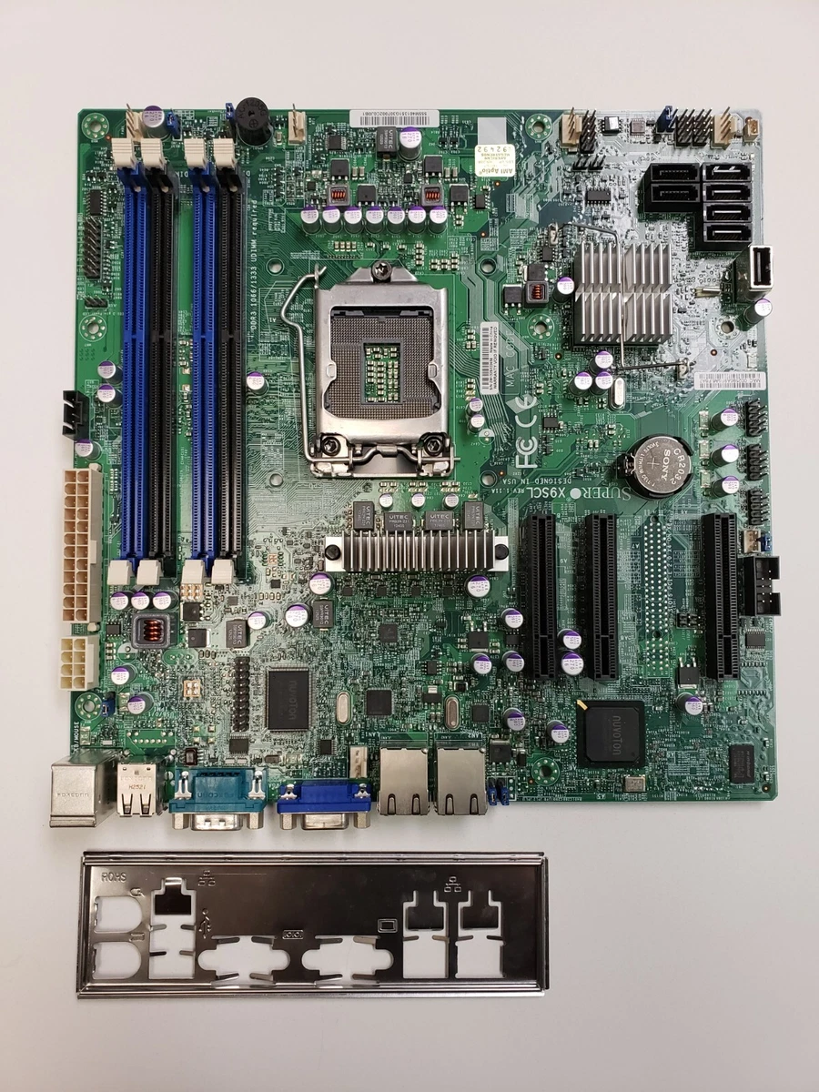 Supermicro X9SCL LGA 1155 C202 MicroATX Motherboard w shield eBay