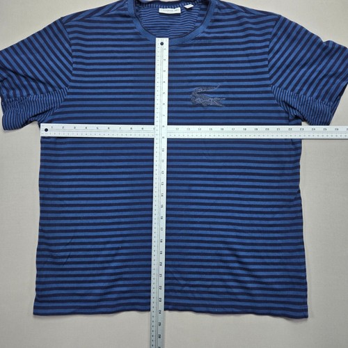 Lacoste Large embroidered Logo Slim Fit Blue Cotton Casual Top Mens Size 3XL - Picture 8 of 8