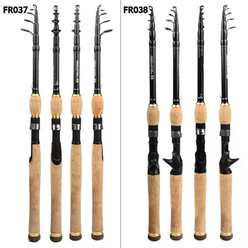 Telescopic Spinning Fishing Rod Bait Casting Lure Carbon Travel Pole 1.8-2.7M - Picture 6 of 21