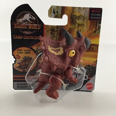 Jurassic World Snap Squad Triceratops Mini Dinosaur Action Figure Cretaceous Toy