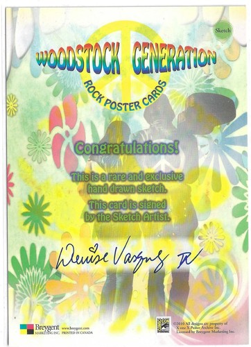 Woodstock Generation Sketch Denise Vasquez Beatles Sgt Pepper 5x7 Breygent KAC - Picture 2 of 2