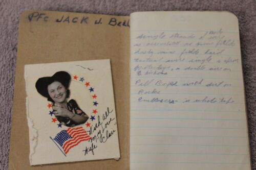 Original WW2 U.S. Army Identified Soldier's Pocket Field Notebook w/Wife Photo - Picture 1 of 14