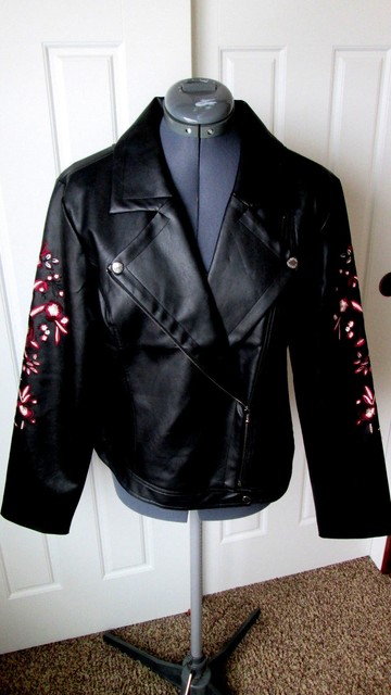 guess leather touch jacket