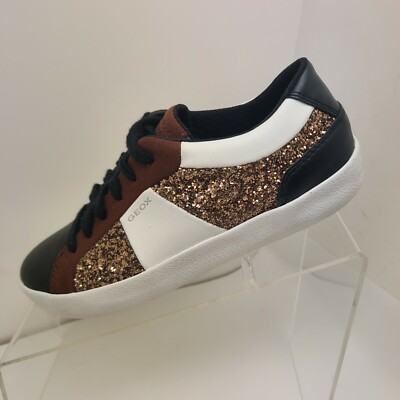 Lace Up Geox Respira Donna GEOX Respira Sneakers Brown Black White