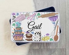 Baking / Bakers Tin, personalised home cooking christmas gift birthday present