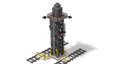 PDF-Anleitungen Besandungsturm, Bekohlungsanlage MOC Unikat aus LEGO -Steinen