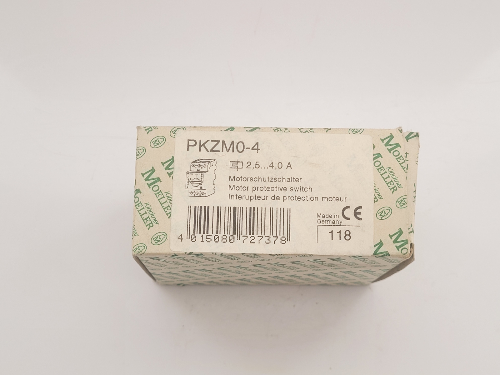 Motor switch MOELLER PKZM0-4 2.5...4A, price for 1 piece