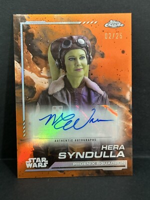 2024 Topps Chrome Star Wars Hera Syndulla Auto Orange Refractor