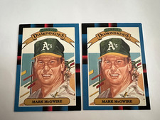 (2) 1987 DONRUSS DIAMOND KINGS MARK MCGWIRE # 1 BASEBALL CARDS